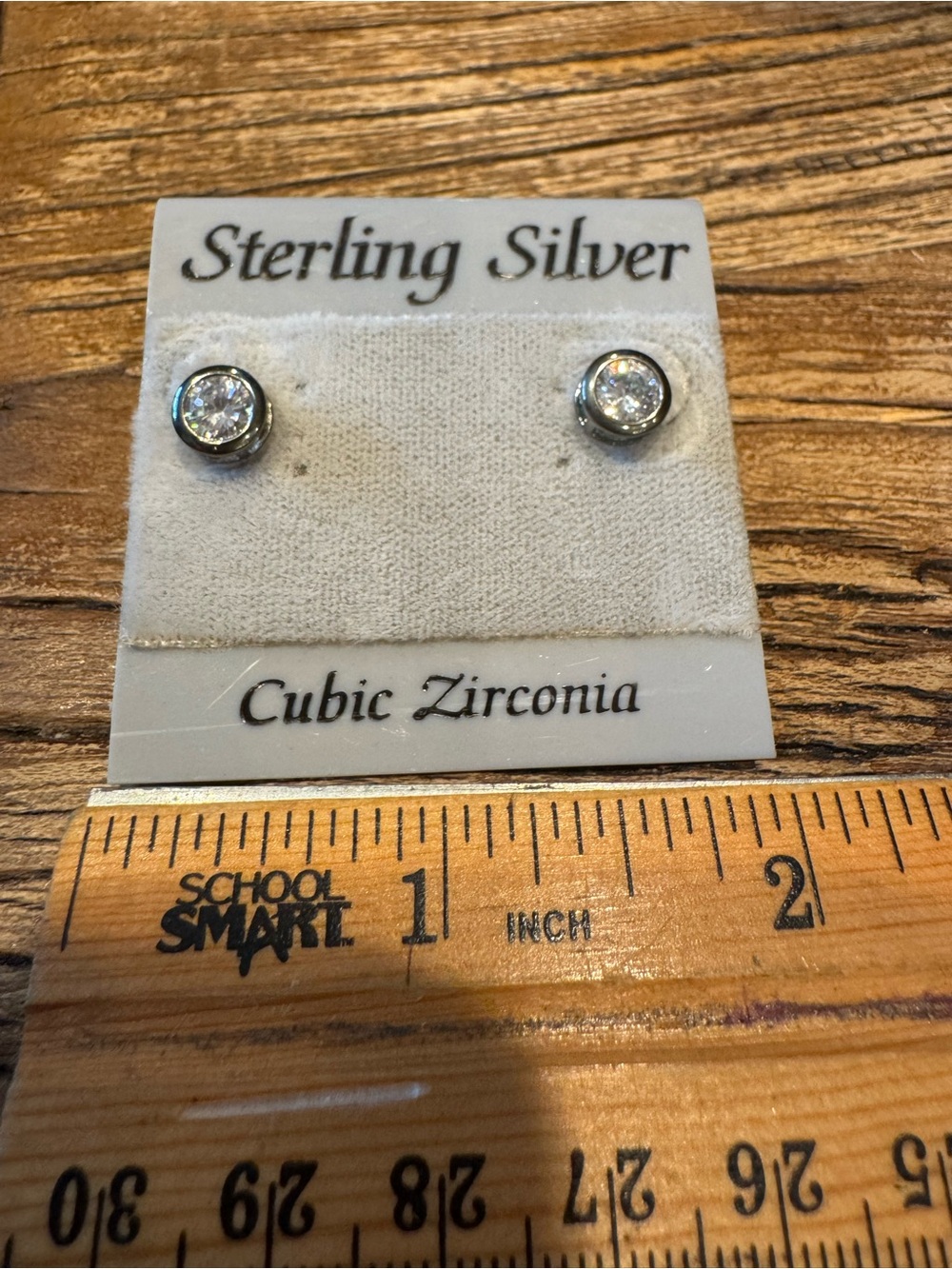Sterling Silver Cubic Zirconia Round Stud Earrings - Clear